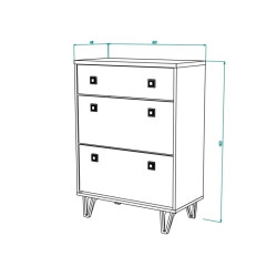 Tumba pentru incaltaminte МЛ-Мебель Mira №11 80cm (White) Thumb