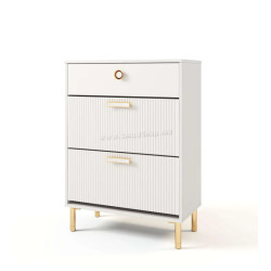 Tumba pentru incaltaminte МЛ-Мебель Velvet №17 80cm (White/Gold)