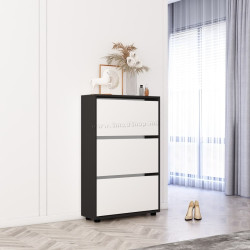 Тумба для обуви Mobildor Leo 100x27x125 (Anthracite/White)