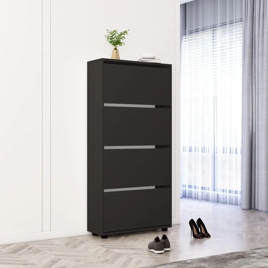 Tumba pentru incaltaminte Mobildor Leo 100x27x164 (Anthracite)
