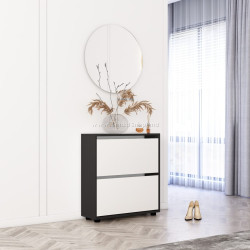 Тумба для обуви Mobildor Leo 100x27x86 (Anthracite/White)