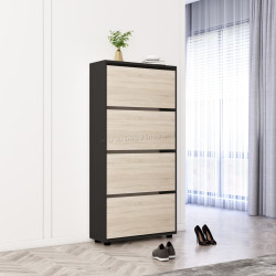 Тумба для обуви Mobildor Leo 50x27x164 (Anthracite/Sonoma Oak)