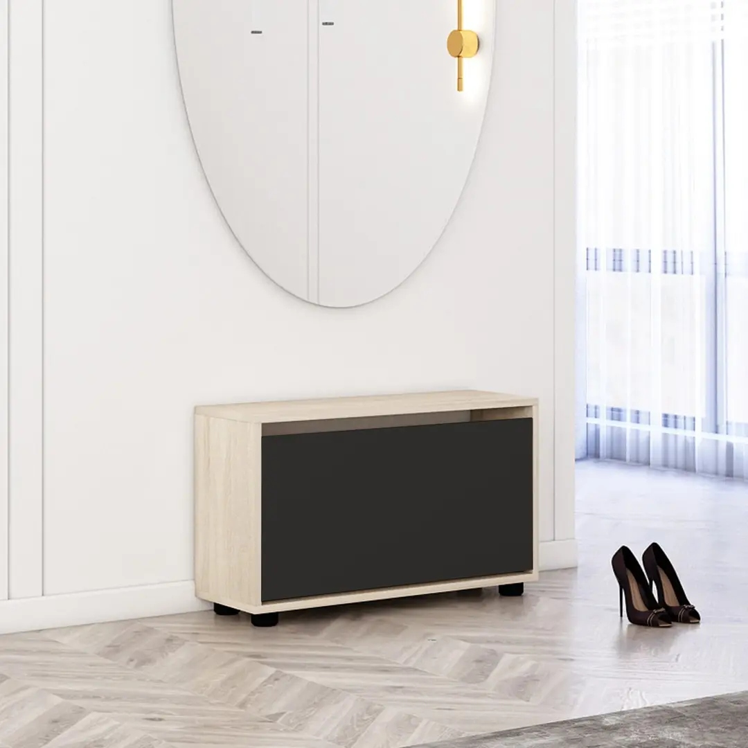 Тумба для обуви Mobildor Leo 60x27x47 (Sonoma Oak/Anthracite)