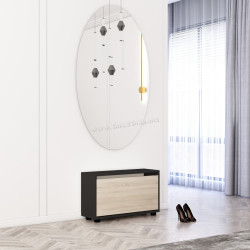 Тумба для обуви Mobildor Leo 70x27x47 (Anthracite/Sonoma Oak)