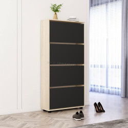 Тумба для обуви Mobildor Leo 90x27x164 (Sonoma Oak/Anthracite)