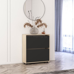 Тумба для обуви Mobildor Leo 90x27x86 (Sonoma Oak/Anthracite)