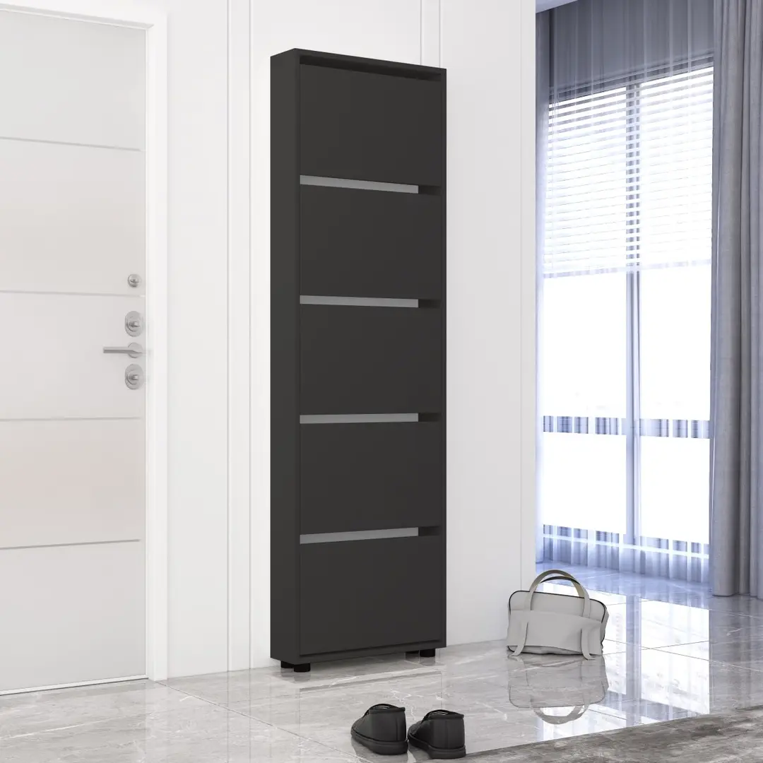 Тумба для обуви Mobildor Leo Slim 100x203x16 (Anthracite)