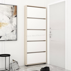 Tumba pentru incaltaminte Mobildor Leo Slim 100x203x16 (Sonoma Oak/White)