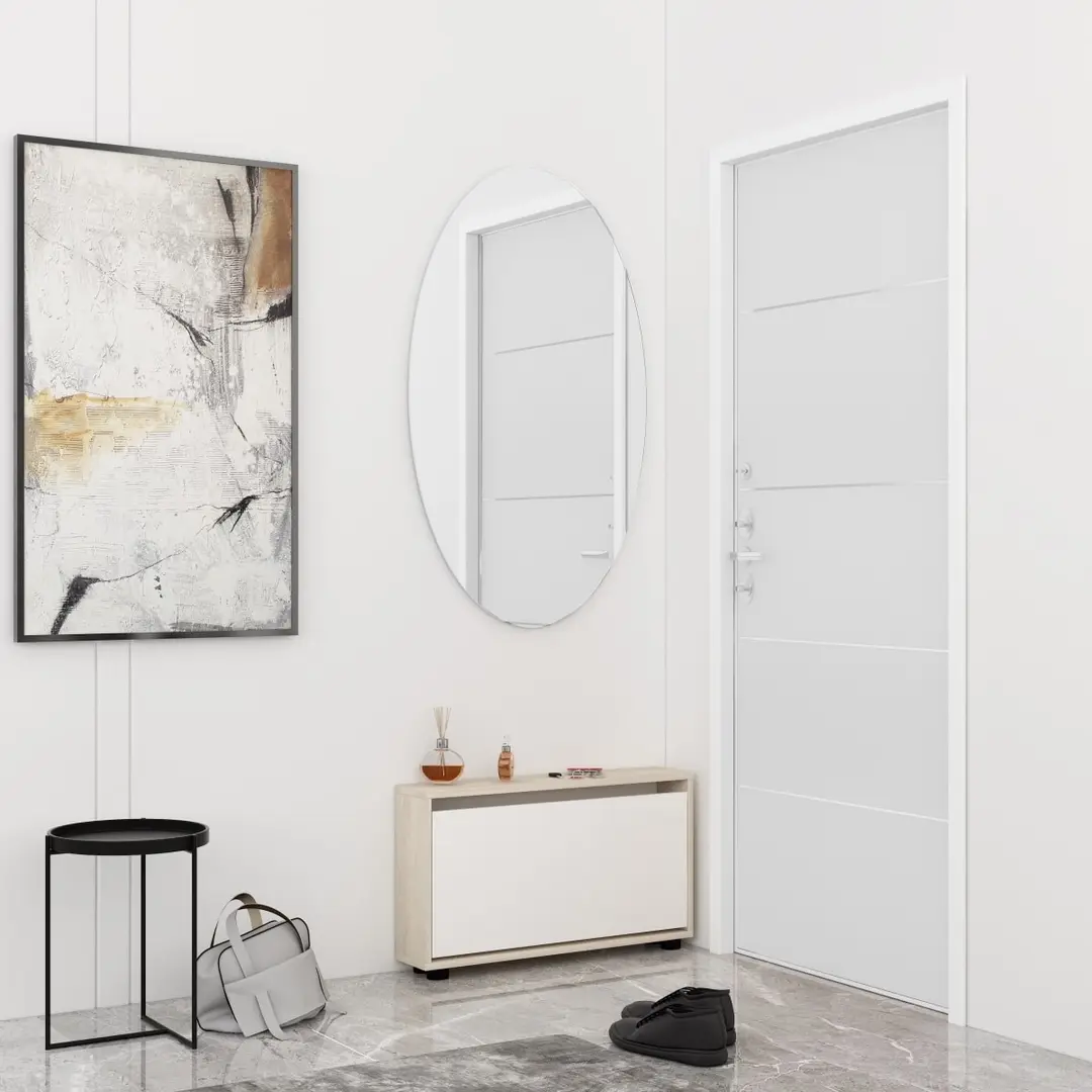 Тумба для обуви Mobildor Leo Slim 100x47x16 (Sonoma Oak/White)