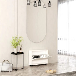 Tumba pentru incaltaminte Mobildor Leo Slim 100x47x16 (White) Thumb