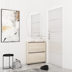 Tumba pentru incaltaminte Mobildor Leo Slim 100x86x16 (Sonoma Oak)