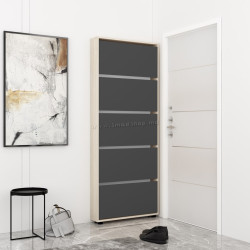 Tumba pentru incaltaminte Mobildor Leo Slim 80x203x16 (Sonoma Oak/Anthracite)