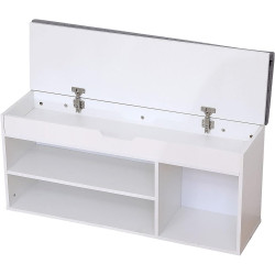 Bancheta-etajera pentru incaltaminte Modern Home WYJ-249 (White) Thumb