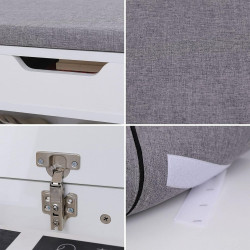 Bancheta-etajera pentru incaltaminte Modern Home WYJ-249 (White) Thumb