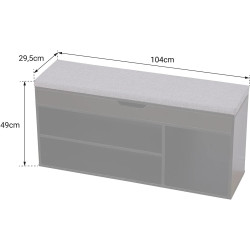 Bancheta-etajera pentru incaltaminte Modern Home WYJ-249 (White) Thumb