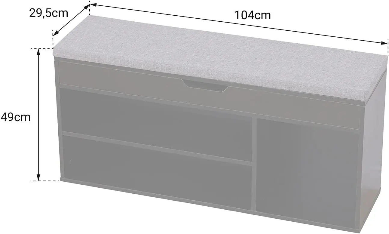 Bancheta-etajera pentru incaltaminte Modern Home WYJ-249 (White) - 5