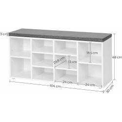 Etajera pentru incaltaminte Moden Home WYJ-015 (Grey/White) Thumb