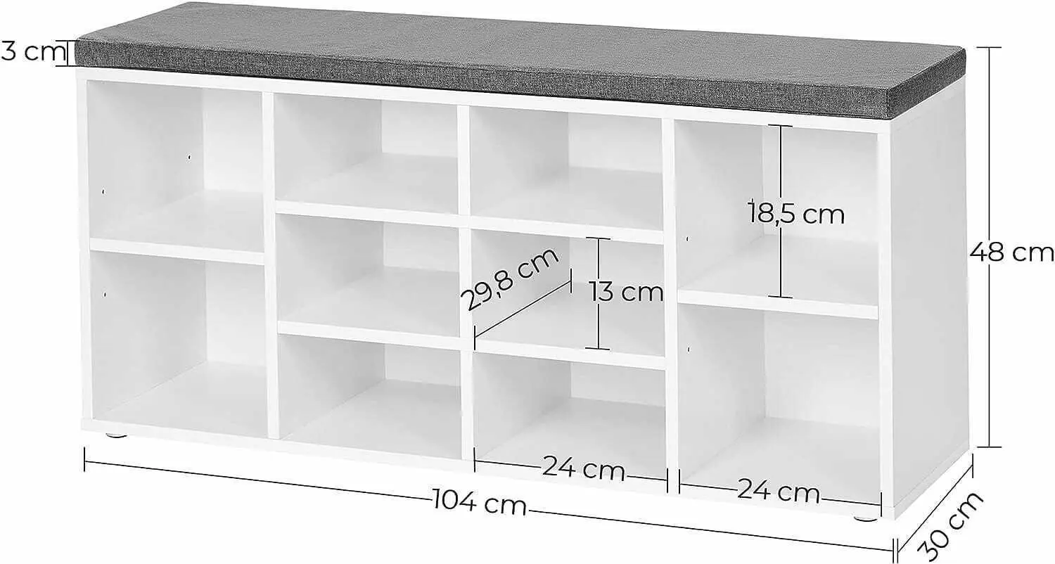 Etajera pentru incaltaminte Moden Home WYJ-015 (Grey/White) - 2