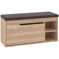 Tumba-bancheta pentru incaltaminte Пехотин B-4A (Sonoma Oak/Brown) Thumb