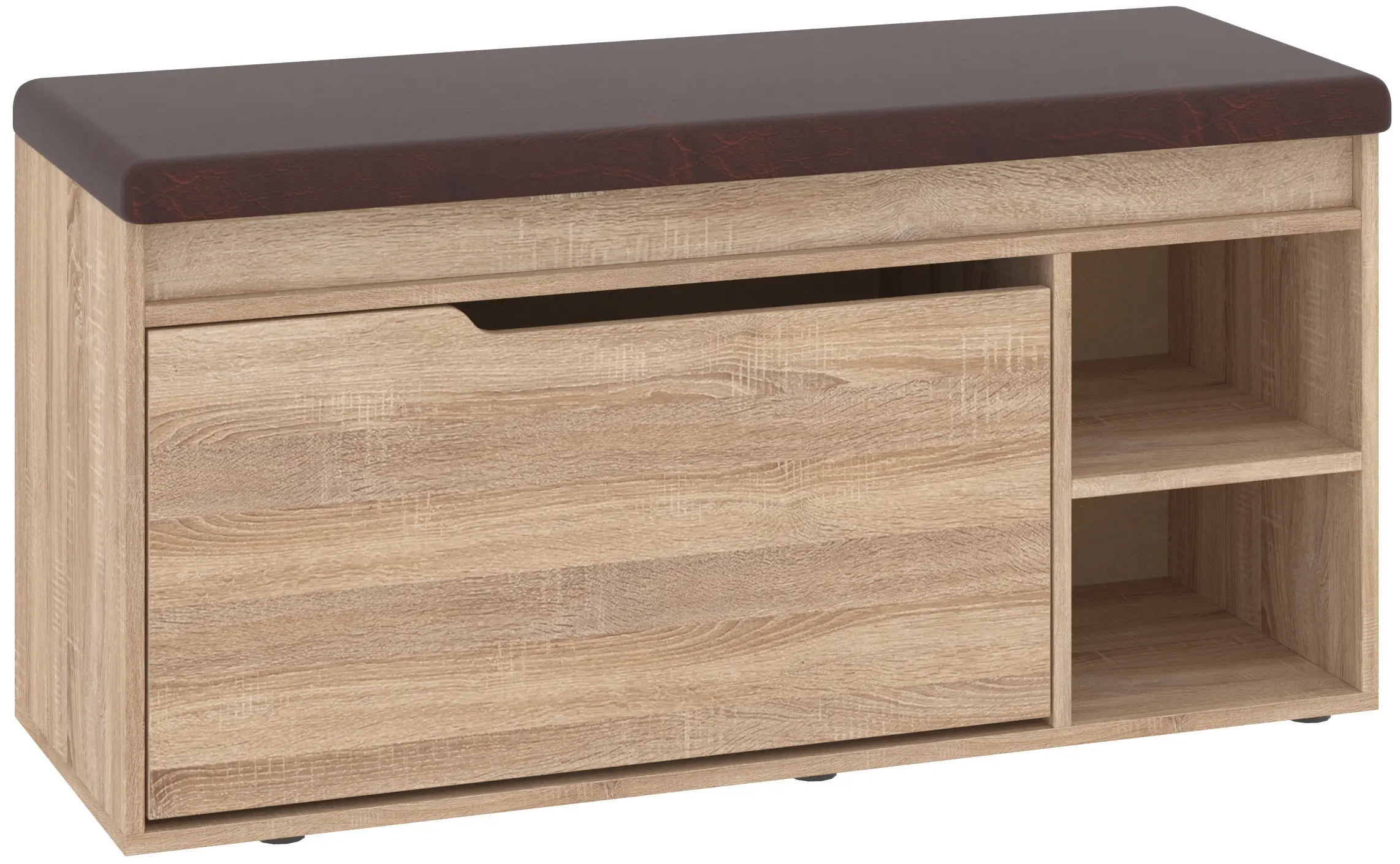 Tumba-bancheta pentru incaltaminte Пехотин B-4A (Sonoma Oak/Brown)