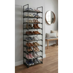 Стеллаж для обуви Ruhhy 45x30x174 (Black) Thumb