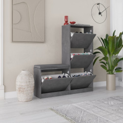 Tumba-bancheta pentru incaltaminte Showdeko Dude (Retro Grey) Thumb