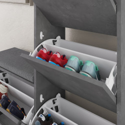 Tumba-bancheta pentru incaltaminte Showdeko Dude (Retro Grey) Thumb