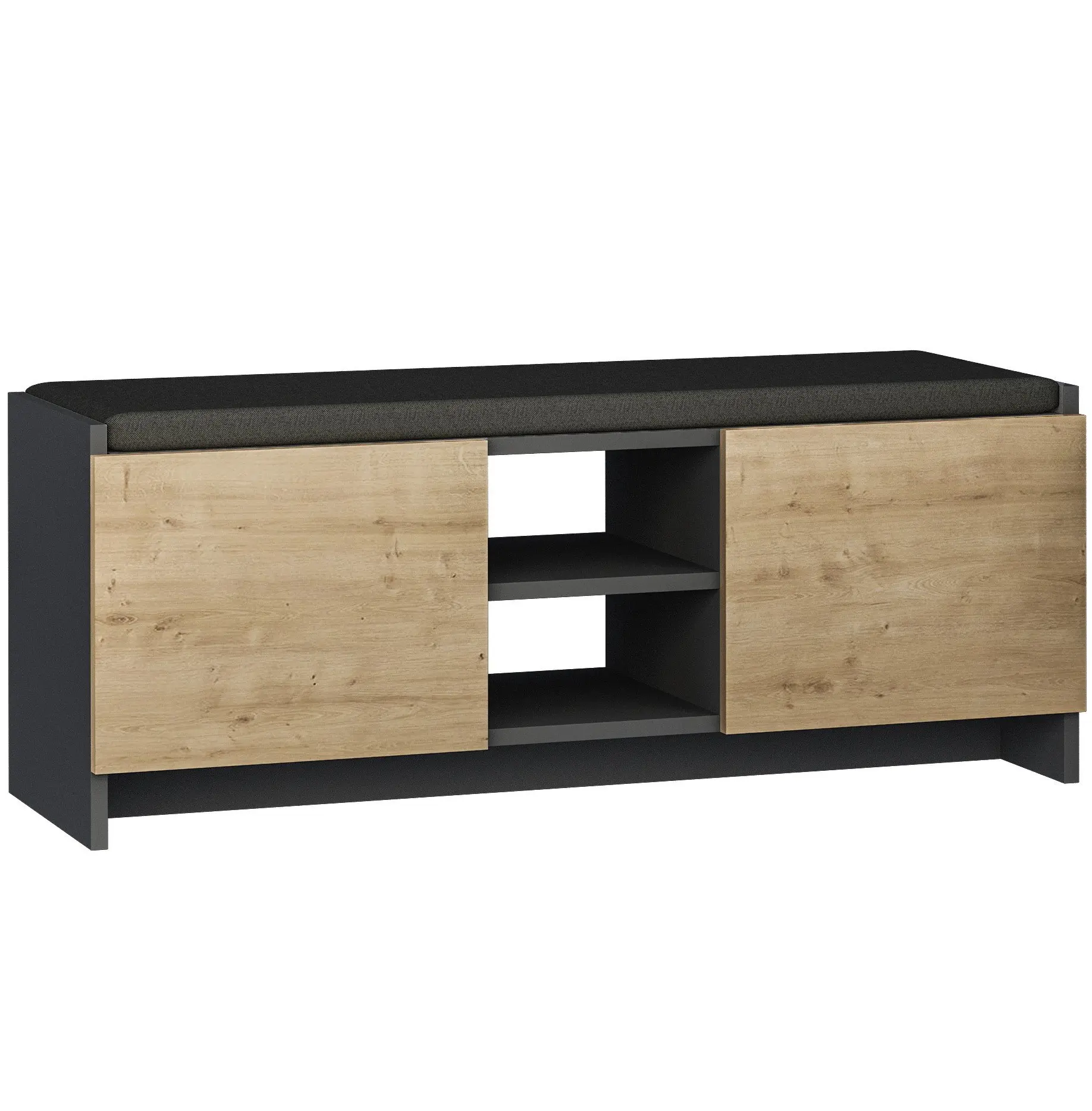 Тумба-банкетка для обуви Showdeko Zulla (Anthracite/Oak) - 3