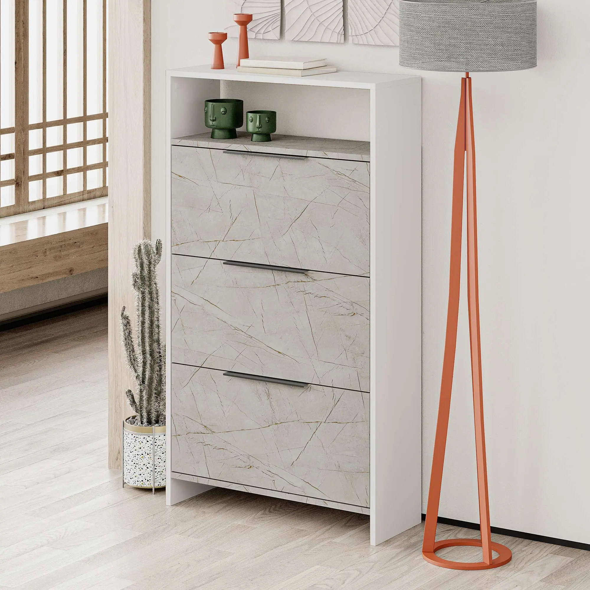 Тумба для обуви Showdeko Kaju (Grey/White) - 2