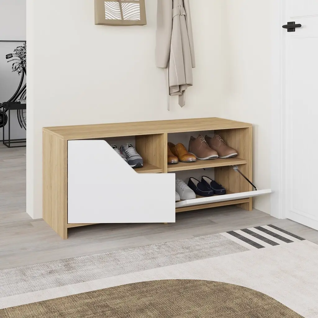 Тумба для обуви Showdeko Nexus (Oak/White) - 3