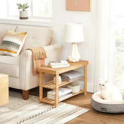 Bancheta-etajera pentru incaltaminte Songmics LBS04N (Bamboo) Thumb