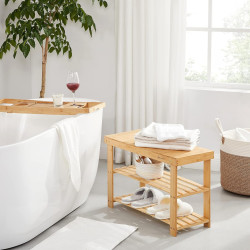 Bancheta-etajera pentru incaltaminte Songmics LBS04N (Bamboo) Thumb