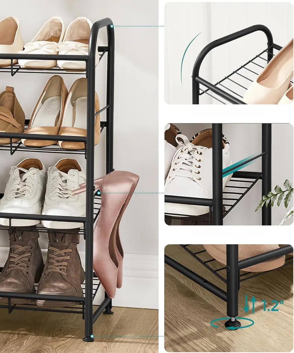 Стеллаж для обуви Songmics LMR067B01 (Black) - 4
