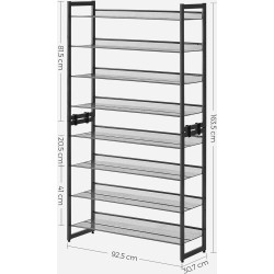 Стеллаж для обуви Songmics LMR08B (Black) Thumb