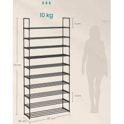 Стеллаж для обуви Songmics LSA10BK (Black) Thumb