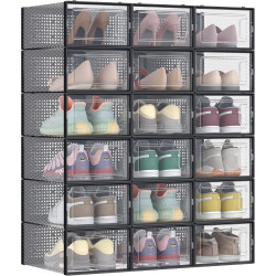 Стеллаж-органайзер для обуви Songmics LSP18SBKV1 (Black/Transparent) Thumb