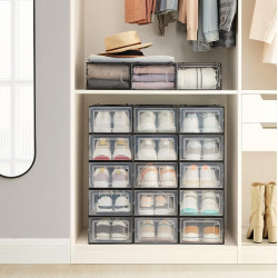 Стеллаж-органайзер для обуви Songmics LSP18SBKV1 (Black/Transparent) Thumb