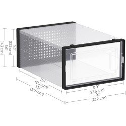 Стеллаж-органайзер для обуви Songmics LSP18SBKV1 (Black/Transparent) Thumb