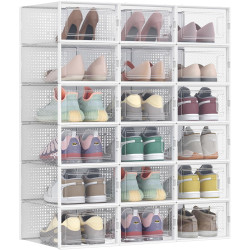 Стеллаж-органайзер для обуви Songmics LSP18SWT (White/Transparent) Thumb