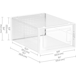 Стеллаж-органайзер для обуви Songmics LSP18SWT (White/Transparent) Thumb