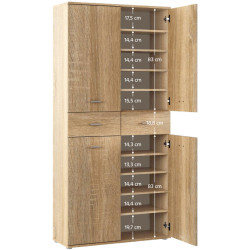 Dulap pentru incaltaminte Tempo Kondela Vilot (Sonoma Oak) Thumb