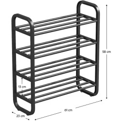Стеллаж для обуви Tempo Kondela Ferrum (Black) Thumb