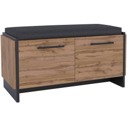 Tumba-bancheta pentru incaltaminte Tempo Kondela Amoni 2D (Wotan Oak/Black) Thumb