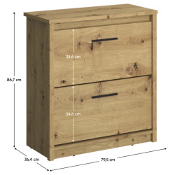Tumba pentru incaltaminte Tempo Kondela Airon (Artisan Oak) Thumb