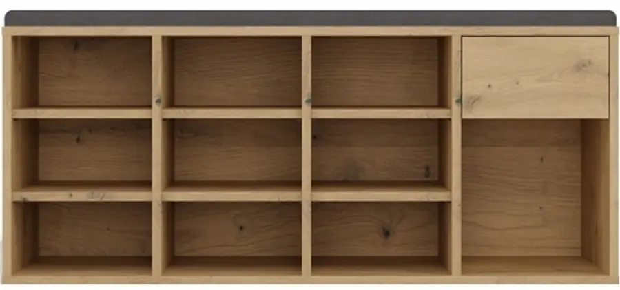 Банкетка-стеллаж для обуви TopEshop Tallin (Artisan Oak) - 3