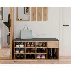 Банкетка-стеллаж для обуви TopEshop Tallin (Artisan Oak)