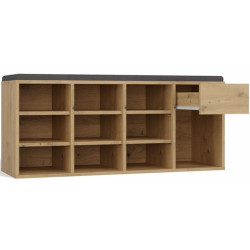 Банкетка-стеллаж для обуви TopEshop Tallin (Artisan Oak) Thumb