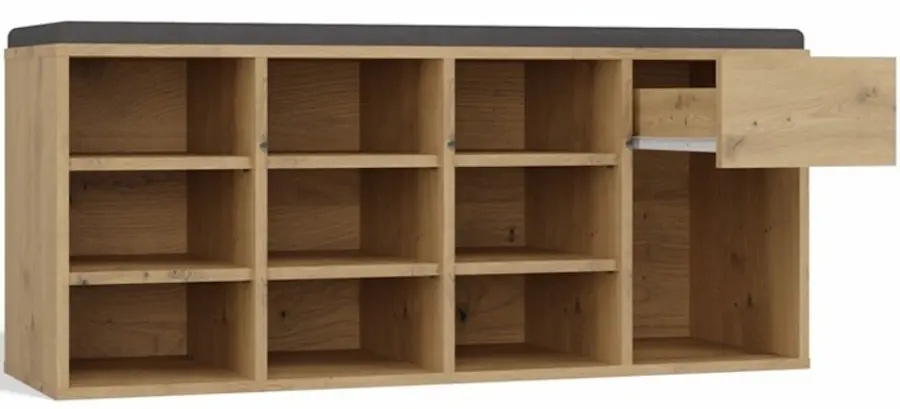 Банкетка-стеллаж для обуви TopEshop Tallin (Artisan Oak) - 4