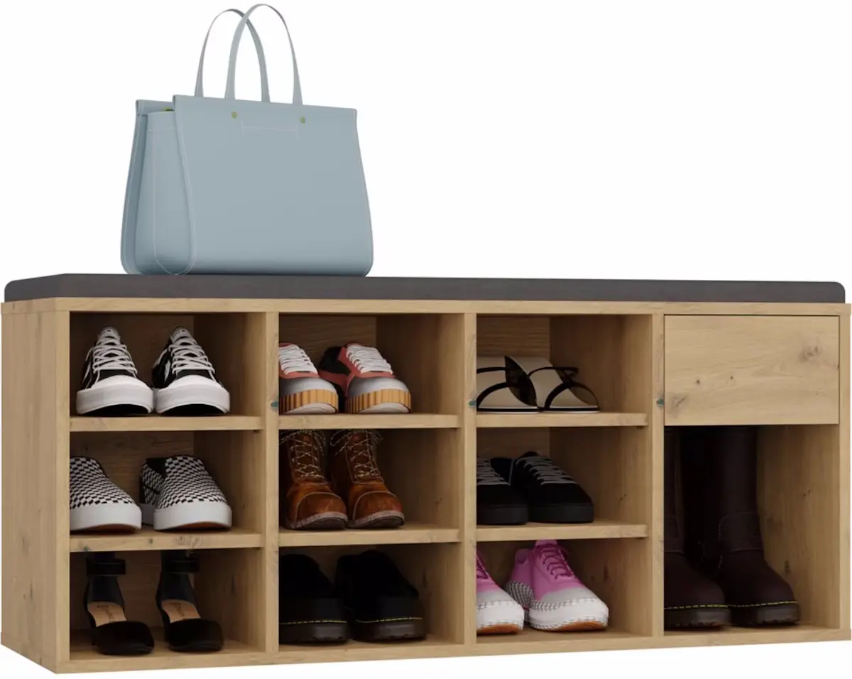 Банкетка-стеллаж для обуви TopEshop Tallin (Artisan Oak) - 5