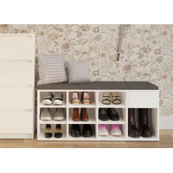 Банкетка-стеллаж для обуви TopEshop Tallin (White)